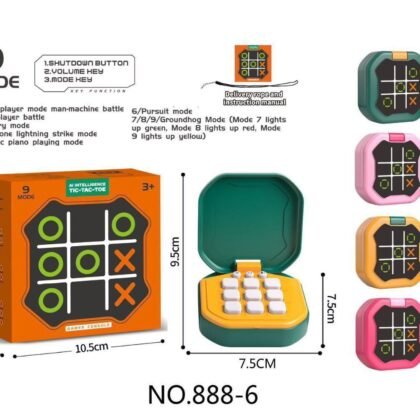 Mini juego portátil electrónico de 3 en raya